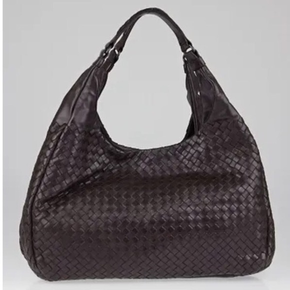 💎✨ LARGE STUNNING✨💎 BLACK BOTTEGA VENETA CAMPANA HOBO - Picture 4 of 12